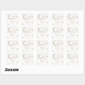Twinkle Twinkle Little Star Bunny Baby shower Vierkante Sticker (Vel)