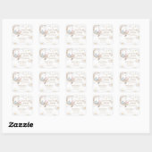 Twinkle Twinkle Little Star Bunny Baby shower Vierkante Sticker (Vel)