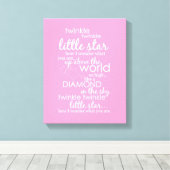 Twinkle Twinkle Little Star Canvas Afdruk (Insitu (Houten vloer))