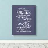 Twinkle Twinkle Little Star Canvas Afdruk (Insitu (Houten vloer))