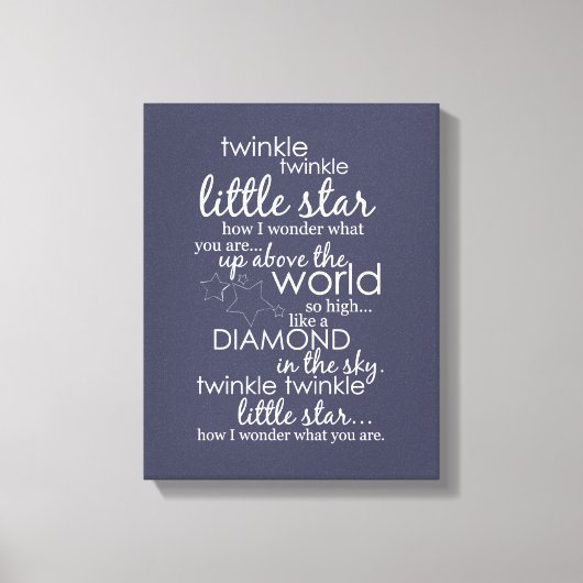 Twinkle Twinkle Little Star Canvas Afdruk (Voorkant)