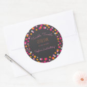 Twinkle Twinkle Little Star Chalkboard Verjaardag Ronde Sticker (Envelop)