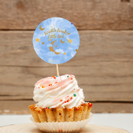Twinkle Twinkle Little Star Cupcake Toppers Ronde Sticker