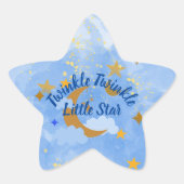 Twinkle Twinkle Little Star Cupcake Toppers Ster Sticker (Voorkant)