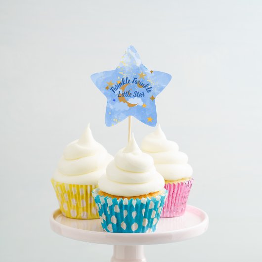 Twinkle Twinkle Little Star Cupcake Toppers Ster Sticker