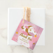 Twinkle Twinkle Little Star Custom Roze Bedankjes Labels (In situ)