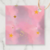 Twinkle Twinkle Little Star Custom Roze Bedankjes Labels (Achterkant)