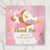 Twinkle Twinkle Little Star Custom Roze Bedankjes Labels (Voorkant)