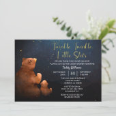 Twinkle Twinkle Little Star Cute Beer Baby shower Kaart (Staand voorkant)