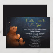 Twinkle Twinkle Little Star Cute Beer Baby shower Kaart (Voorkant / Achterkant)