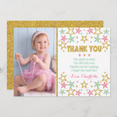 Twinkle Twinkle Little Star Dank je wel Bedankkaart (Voorkant / Achterkant)