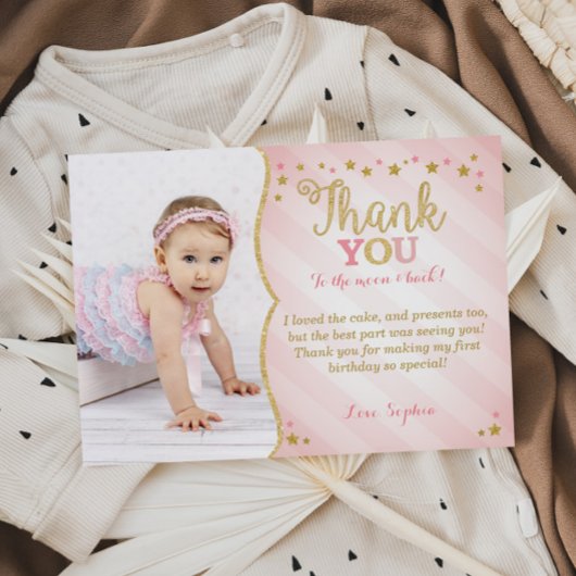 Twinkle Twinkle Little Star Dank je wel Bedankkaart