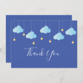 Twinkle Twinkle Little Star Dank je wel blauw Bedankkaart (Voorkant / Achterkant)