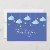 Twinkle Twinkle Little Star Dank je wel blauw Bedankkaart (Voorkant)