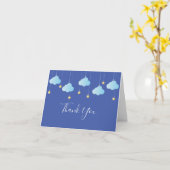 Twinkle Twinkle Little Star Dank je wel blauw Kaart (Gele Bloem)