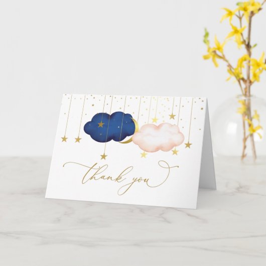 Twinkle Twinkle Little Star Dank je wel Kaart (Gele Bloem)