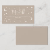 Twinkle Twinkle Little Star Diaper Raffle Ticket Informatiekaartje (Voorkant / Achterkant)