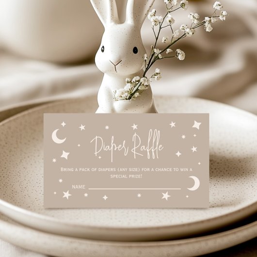 Twinkle Twinkle Little Star Diaper Raffle Ticket Informatiekaartje
