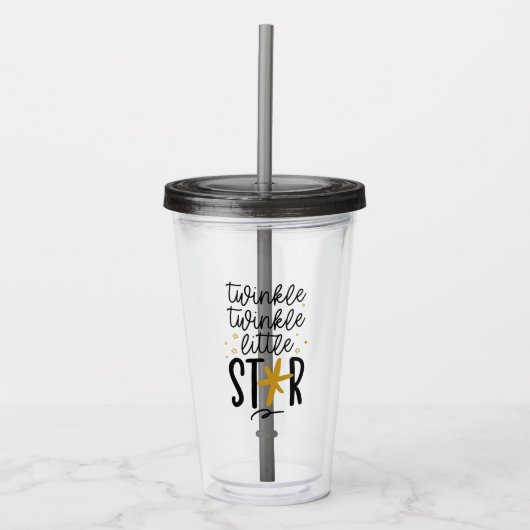 Twinkle Twinkle Little Star Doodle Acryl Drinkbeker (Voorkant)