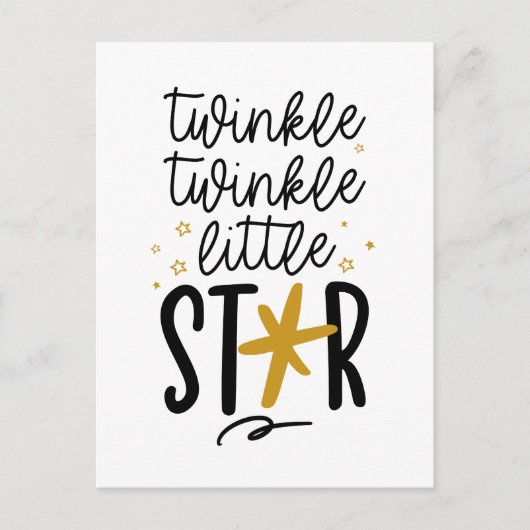 Twinkle Twinkle Little Star Doodle Briefkaart (Voorkant)