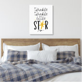 Twinkle Twinkle Little Star Doodle Canvas Afdruk (Insitu (Slaapkamer))