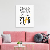 Twinkle Twinkle Little Star Doodle Canvas Afdruk (Insitu (Woonkamer))