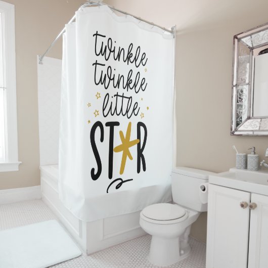 Twinkle Twinkle Little Star Doodle Douchegordijn (In situ)