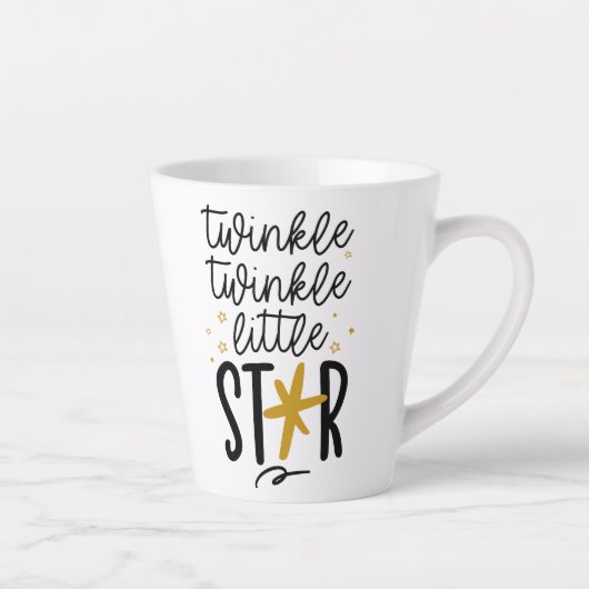Twinkle Twinkle Little Star Doodle Latte Mok (Rechts)