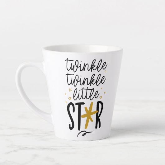 Twinkle Twinkle Little Star Doodle Latte Mok (Links)