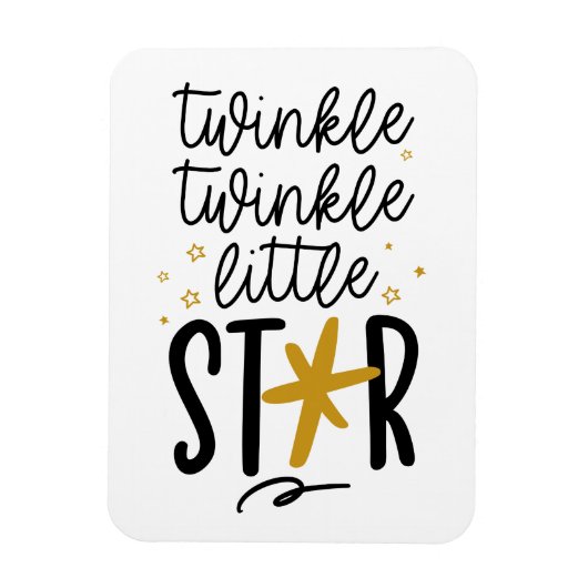 Twinkle Twinkle Little Star Doodle Magneet (Verticaal)