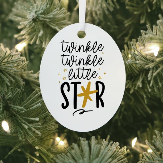 Twinkle Twinkle Little Star Doodle Metalen Ornament (Insitu)