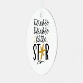 Twinkle Twinkle Little Star Doodle Metalen Ornament (Voorkant links)