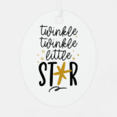 Twinkle Twinkle Little Star Doodle Metalen Ornament (Achterkant)