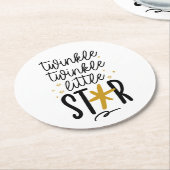 Twinkle Twinkle Little Star Doodle Ronde Kartonnen Onderzetter (Gebogen)