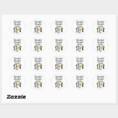 Twinkle Twinkle Little Star Doodle Ronde Sticker (Vel)