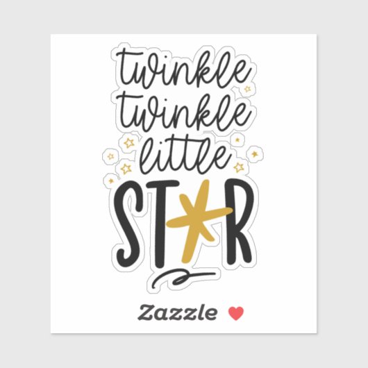 Twinkle Twinkle Little Star Doodle Sticker (Vel)