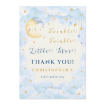 Twinkle Twinkle Little Star Eerste Verjaardag Blau
