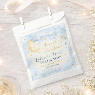 Twinkle Twinkle Little Star Eerste Verjaardag Blau Bedankzakje