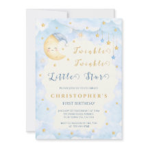 Twinkle Twinkle Little Star Eerste Verjaardag Blau