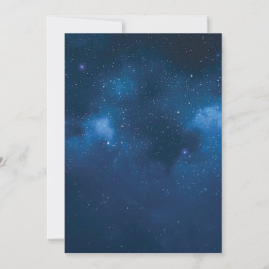 Twinkle Twinkle Little star Eerste verjaardag Invi Kaart (Achterkant)