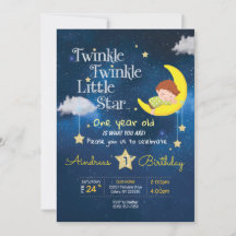 Twinkle Twinkle Little star Eerste verjaardag Invi
