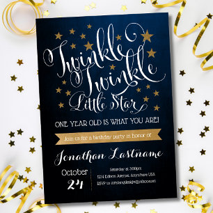 Twinkle Twinkle Little Star Eerste Verjaardag Kaart