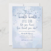 Twinkle Twinkle Little Star en Moon Baby shower Kaart (Voorkant)