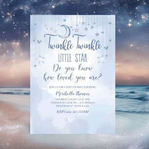 Twinkle Twinkle Little Star en Moon Baby shower Kaart