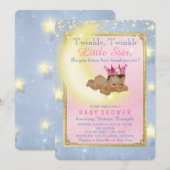 Twinkle Twinkle Little Star Etnisch Meisje Douche Kaart (Voorkant / Achterkant)