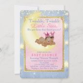 Twinkle Twinkle Little Star Etnisch Meisje Douche Kaart (Voorkant)
