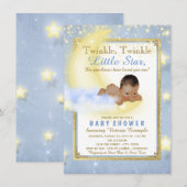 Twinkle Twinkle Little Star Etnische Jongen Baby s Kaart (Voorkant / Achterkant)