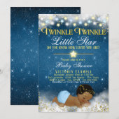 Twinkle Twinkle Little Star Etnische Jongen Baby s Kaart (Voorkant / Achterkant)
