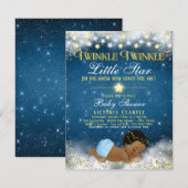 Twinkle Twinkle Little Star Etnische Jongen Baby s Kaart (Voorkant / Achterkant)