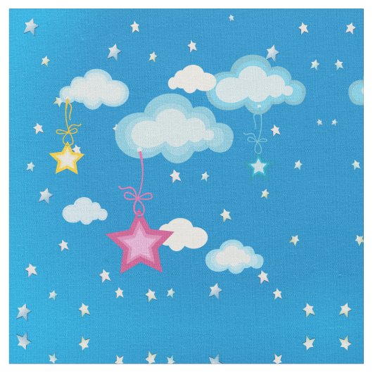 Twinkle Twinkle Little Star Fabric Stof (Close Up)